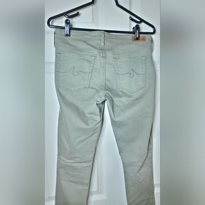 Agolde green distressed skinny jeans